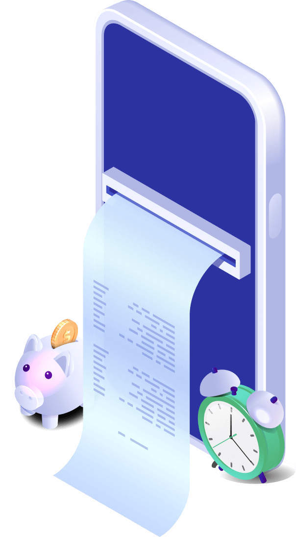 Téléphone avec une facture